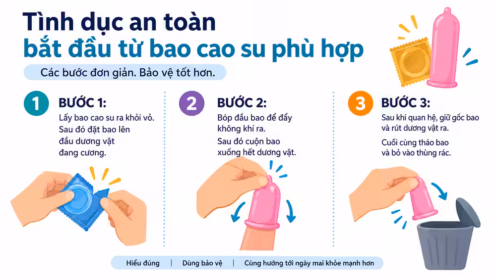 Đồ họa thông tin minh họa cho chủ đề “Bao cao và chất bôi trơn”.