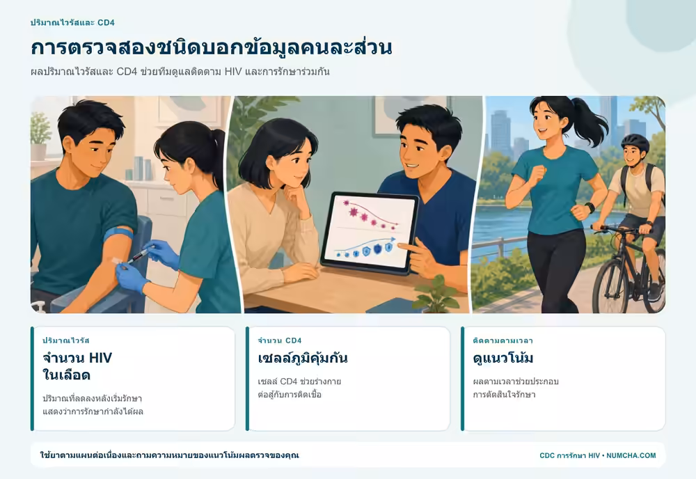 ภาพคนเอเชียอายุต่ำกว่า 40 ปีตรวจเลือด ทบทวนแนวโน้มผลสองชนิด และใช้ชีวิตอย่างแข็งแรง